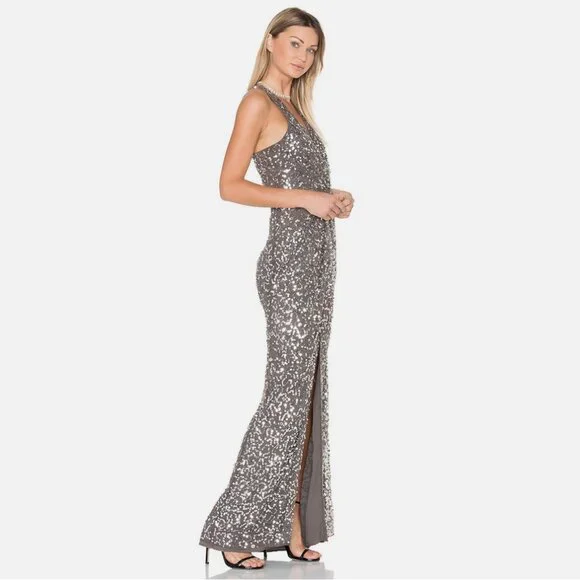 pink sequin dress long Sparkly Orange Sequins Mermaid Long Prom Dress main image 1